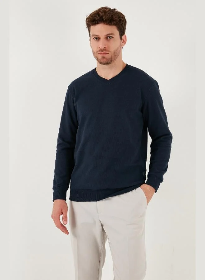 Buratti Buratti Cotton Regular Fit V-Neck Sweater Men's SWEATER 456202 V