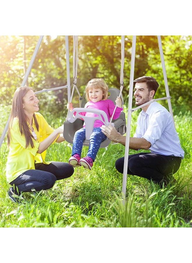 XiuWoo - Toddler Swing, 3-in-1 Swing Sets for Backyard, Baby Swing Outdoor/Indoor, Toddler Swing Set Suitable for Aged 6 Months to 10 Years Old - Image 1