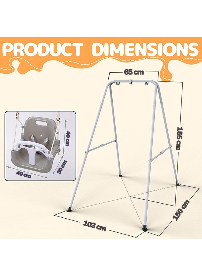 XiuWoo - Toddler Swing, 3-in-1 Swing Sets for Backyard, Baby Swing Outdoor/Indoor, Toddler Swing Set Suitable for Aged 6 Months to 10 Years Old - Image 1