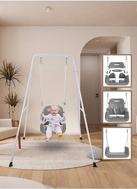 Toddler Swing, 3-in-1 Swing Sets for Backyard, Baby Swing Outdoor/Indoor, Toddler Swing Set Suitable for Aged 6 Months to 10 Years Old