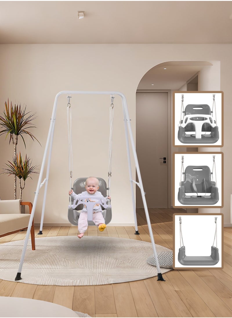 XiuWoo Toddler Swing, 3-in-1 Swing Sets for Backyard, Baby Swing Outdoor/Indoor, Toddler Swing Set Suitable for Aged 6 Months to 10 Years Old  - Image 1