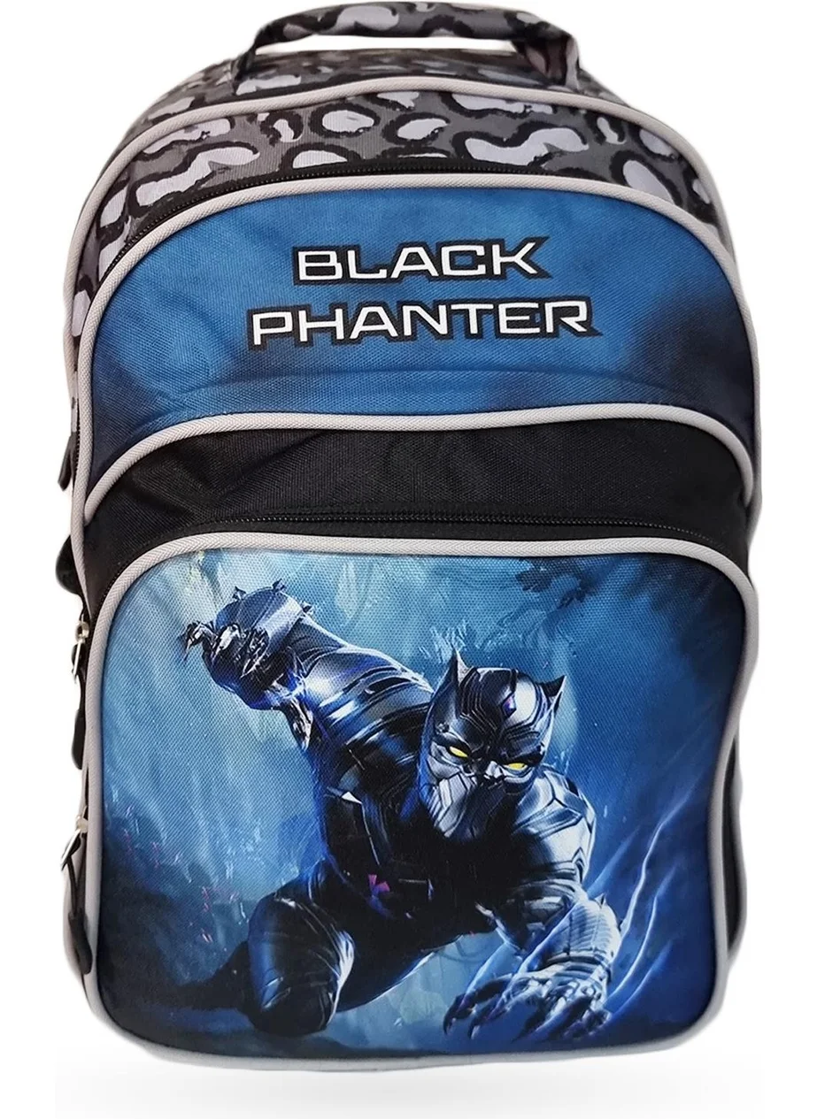 Masho Trend Pulo Black Panther School Bag + Nutrition + Water Bottle - Black Panther Bag Boys Primary School Bag