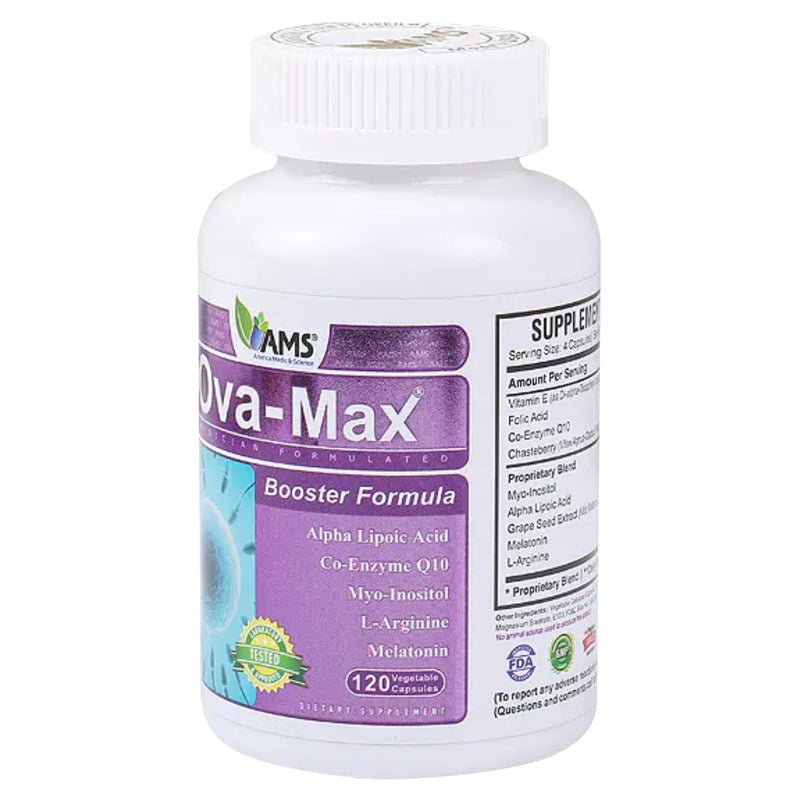 AMS Ova-Max Female Fertility Capsule Supplement For Healthy Ovaries & Conception, Pack of 120's - Image 3
