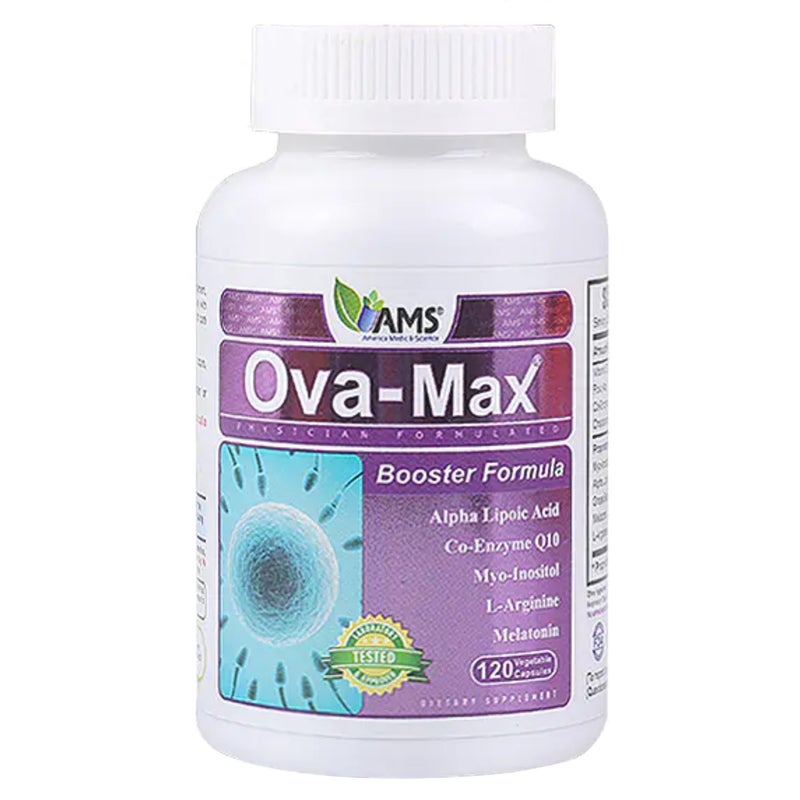AMS Ova-Max Female Fertility Capsule Supplement For Healthy Ovaries & Conception, Pack of 120's - Image 1