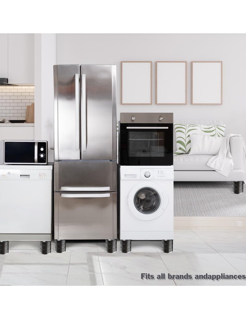 SYOSI Anti Vibration Pads for Washing Machine 4Pack Stackable Shock Noise Cancelling Washer Dryer Isolation Pad - Non-slip Noise Cancelling and Shock Support Protects Pedestals Fits Most Models - Image 5