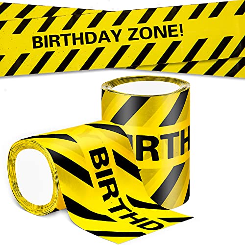 Kasyat 2 Rolls 132 Feet Construction Party Tape Themed Caution Tape for Birthday Party Supplies Construction DecorationsClassic Style - Image 1