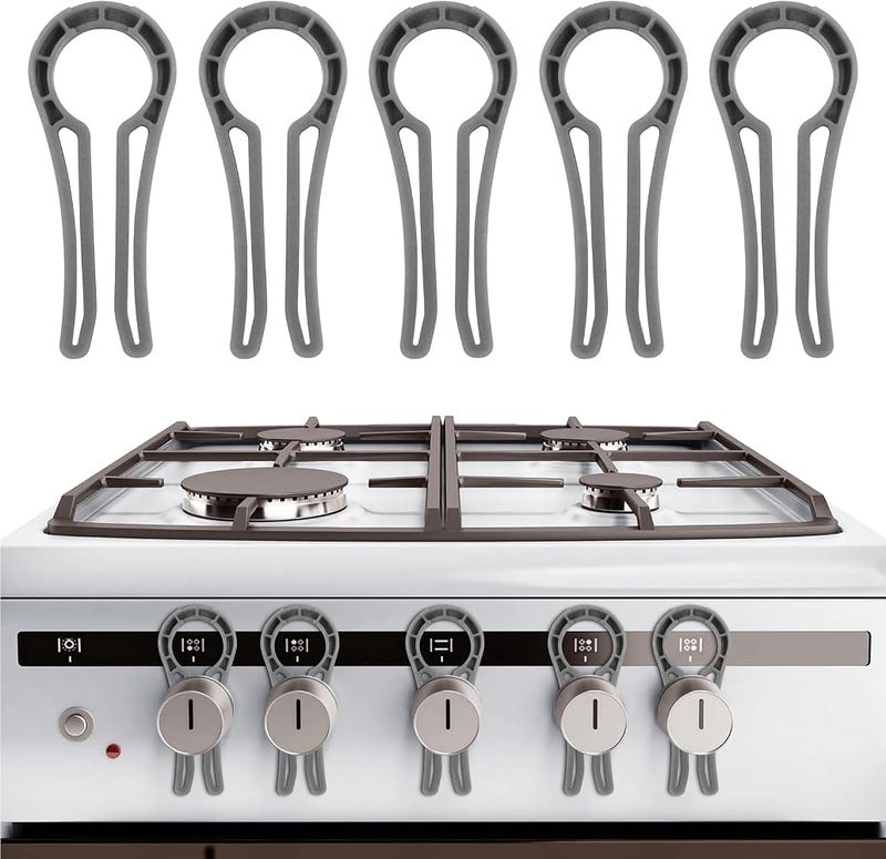 Solaticdo Gas Stove Knob Locks, 5pcs Stove Knob Locks for Child Safety, Heat-Resistant, Baby Proof Oven Knob Covers Locks for Kids and Pets - Image 1