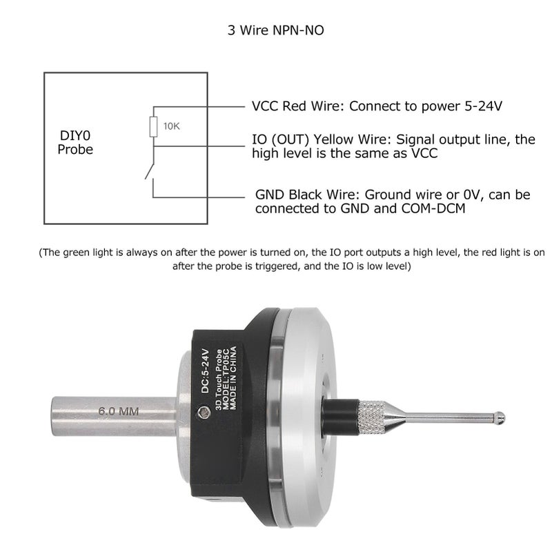 3D Edge Finder High Accuracy Edge Locator Tungsten Steel Ball for CNC Equipment DC 5~24V - Image 4