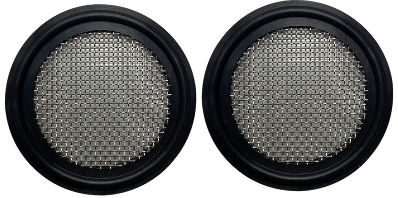DR.COMPONENT 1.5" Sanitary Tri-Clamp Gaskets (Pack of 2), Bonded Type Screen (#20 Mesh/ 841 μm) Gaskets, Black Buna NBR - Image 2