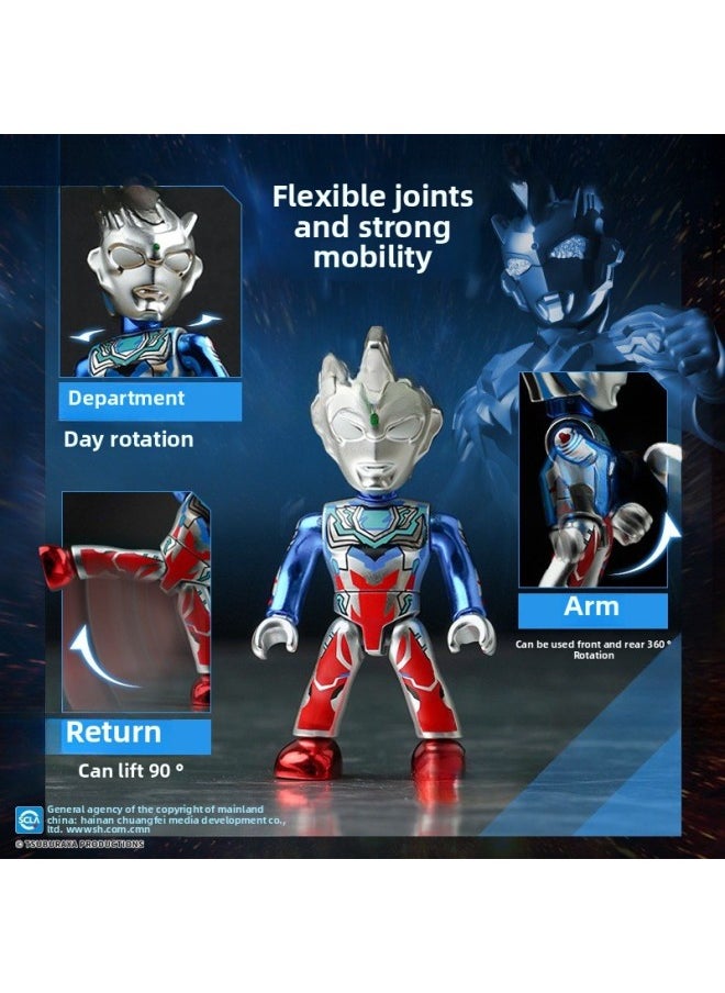 Generic - Gold-containing Movable Trendy Hand-held Monster Joint Gift Assembled Card Toy Genuine Ultraman Blind Box Superman Birthday-Color://the 3rd Dazzling Newborn Blind Box/random 1 Style [including Display Box] (please - Image 1