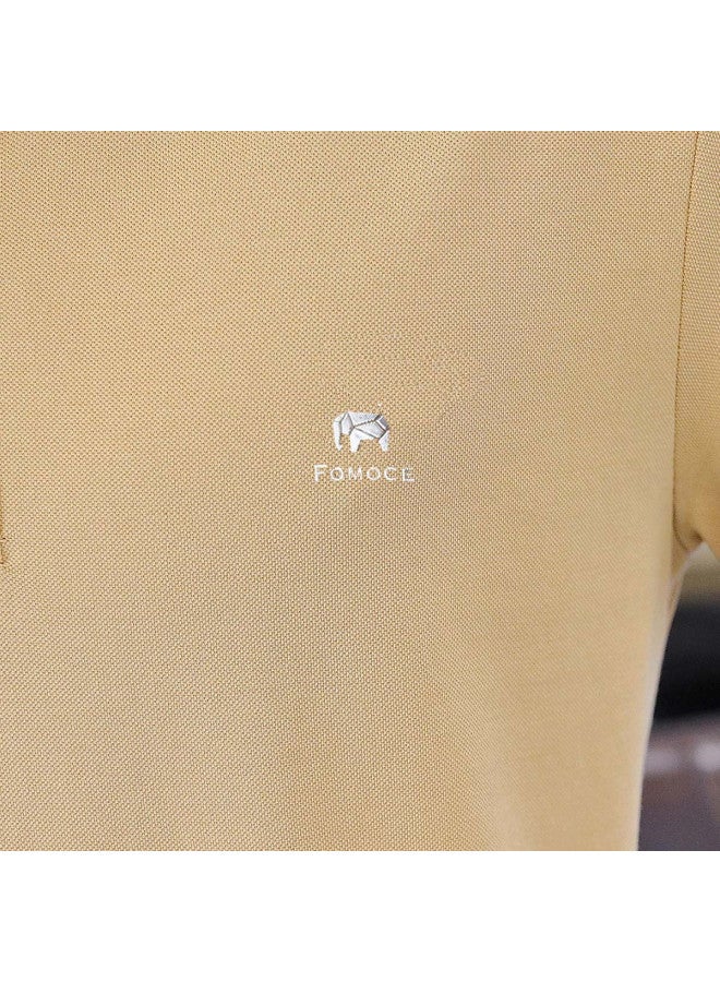 Fomoce 2024 Summer Men's Business Polo Shirt Short Sleeve T-shirt - Image 5