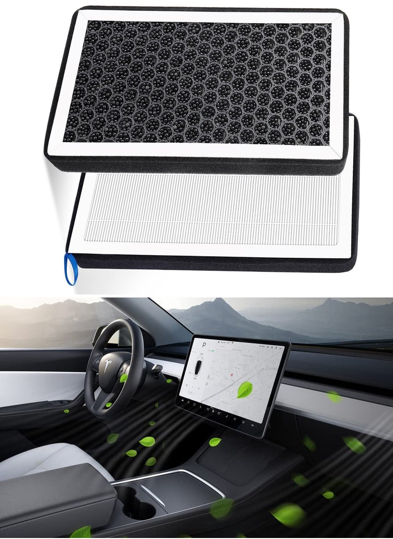 Generic - Tesla Model 3 & Model Y HEPA Cabin Air Filter - 2 Pack Replacement for Improved Air Quality in Tesla Vehicles, Compatible with Tesla Air Conditioning System. - Image 1
