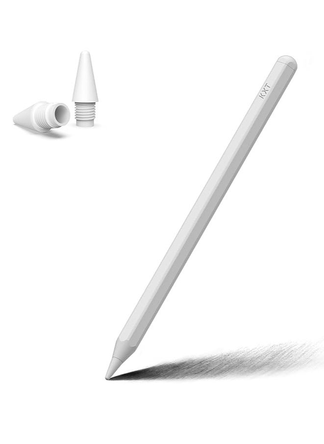 قلم لمس مع خاصية رفض راحة اليد لجهاز Apple iPad (2018 وما بعده) 6/7/8/9/10th Generation/iPad Pro 11 / Pro 12.9 inch/Air 3 4 5 6/Mini 5&6، قلم رسم رقمي دقيق للكتابة والرسم لجهاز iPad  - Image 1