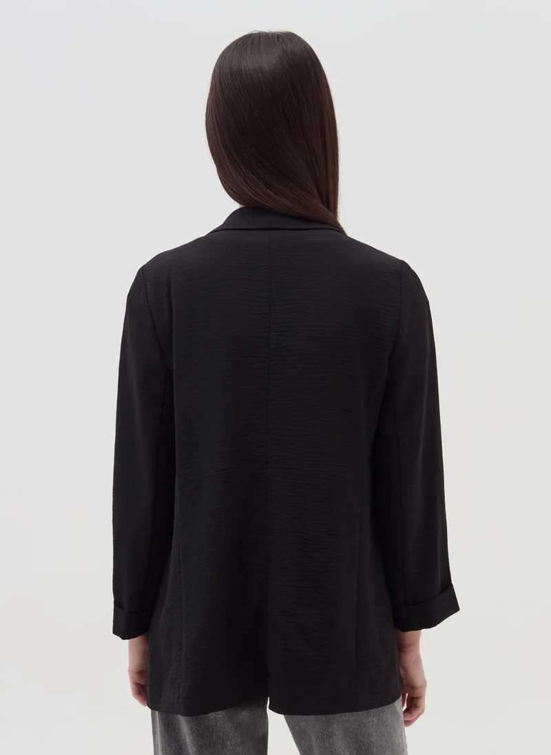 Ovs Open crinkle-effect fluid blazer