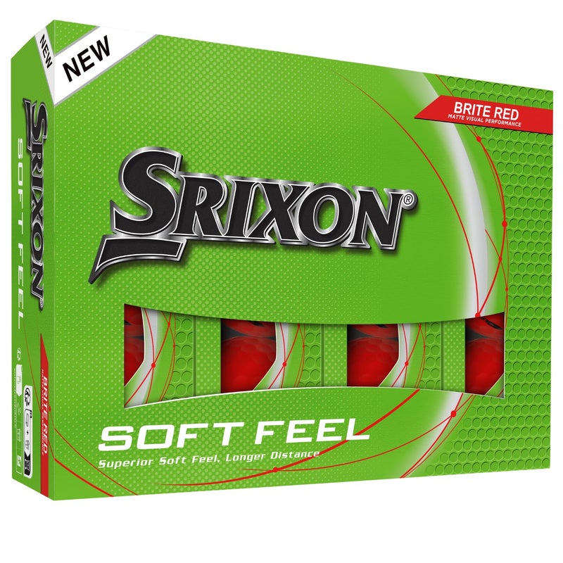 Srixon Soft Feel Golf Balls, Soft Feel 14, Brite Red - Image 1