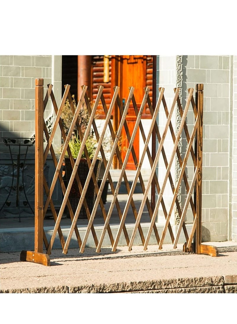 LINGWEI Wooden Trellis Fence Brown 98x120cm - Image 5