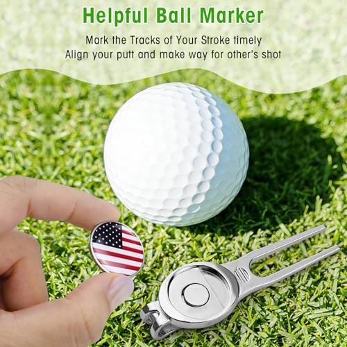 CHIVENIDO Golf Divot Repair Tool, Premium Metal Golf Ball Maker Magnetic Golf Divot Tool (1) - Image 5