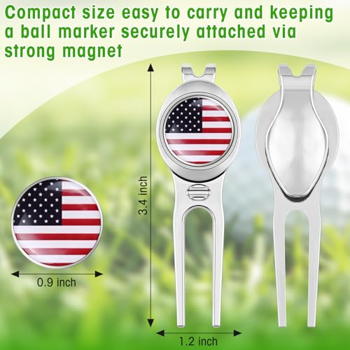 CHIVENIDO Golf Divot Repair Tool, Premium Metal Golf Ball Maker Magnetic Golf Divot Tool (1) - Image 2