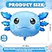 PullCrease 12 Pcs 34 Inch Axolotl Balloon Axolotl Birthday Party Decorations Aluminum Foil Inflatable Summer Supplies for Beach Themed Favor Blue - Image 4