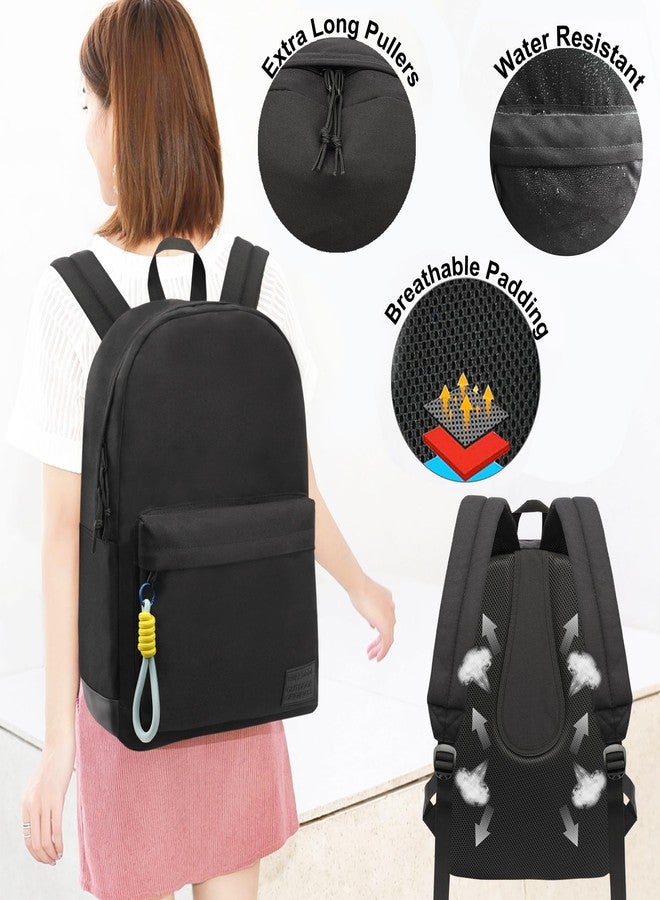 SUPACOOL Casual Laptop Backpack for Men and Women, Classic backpack for College Travel Work, Lightweight Pack Back, Black - Green, 20 Long, Classic - Image 4