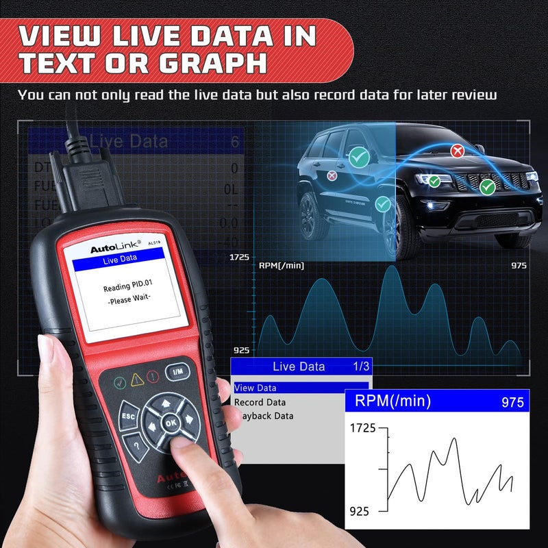 Autel AutoLink AL519 OBD2 Scanner Enhanced Mode 6 Car Diagnostic Tool Check Engine Code Reader CAN Scan Tool, Advanced Ver. of AL319 - Image 4