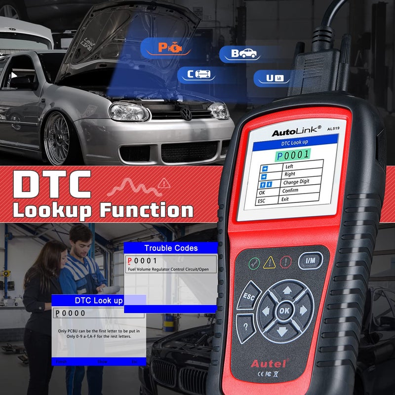 Autel AutoLink AL519 OBD2 Scanner Enhanced Mode 6 Car Diagnostic Tool Check Engine Code Reader CAN Scan Tool, Advanced Ver. of AL319 - Image 5