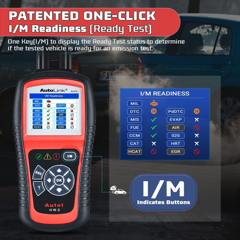 Autel AutoLink AL519 OBD2 Scanner Enhanced Mode 6 Car Diagnostic Tool Check Engine Code Reader CAN Scan Tool, Advanced Ver. of AL319 - Image 3