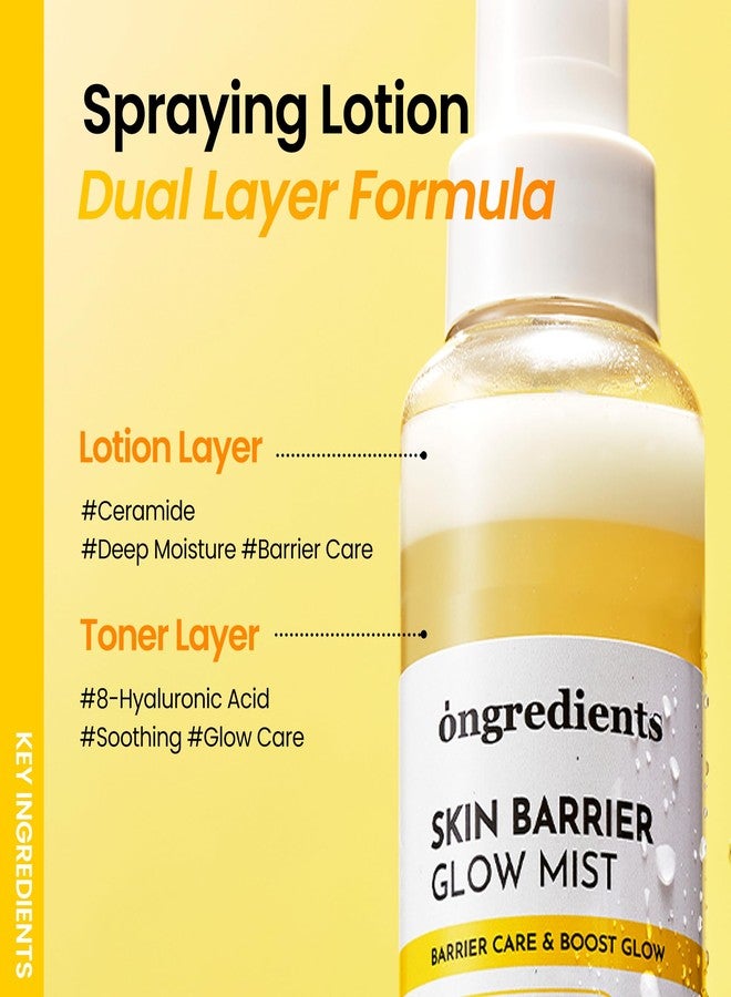 ONGREDIENTS Skin Barrier Glow Mist, Dual-Layer Facial Mist, 98% Pure Glutathione, Multi-Peptide, Centella, Ultra-Fine Spray, Cooling, Dry and Sensitive Skin, Korean Skin Care, 3.38 fl. oz. / 100ml - Image 4