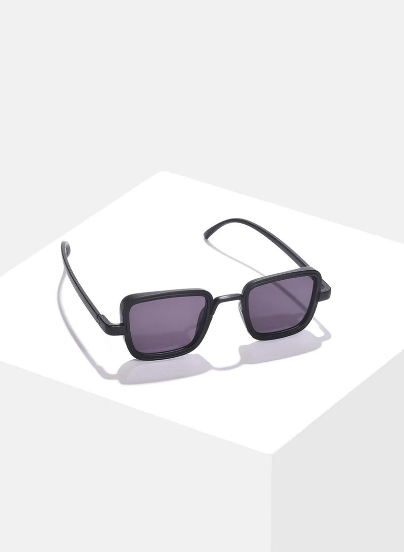 Haute Sauce Black Lens Black Rectangle Sunglasses