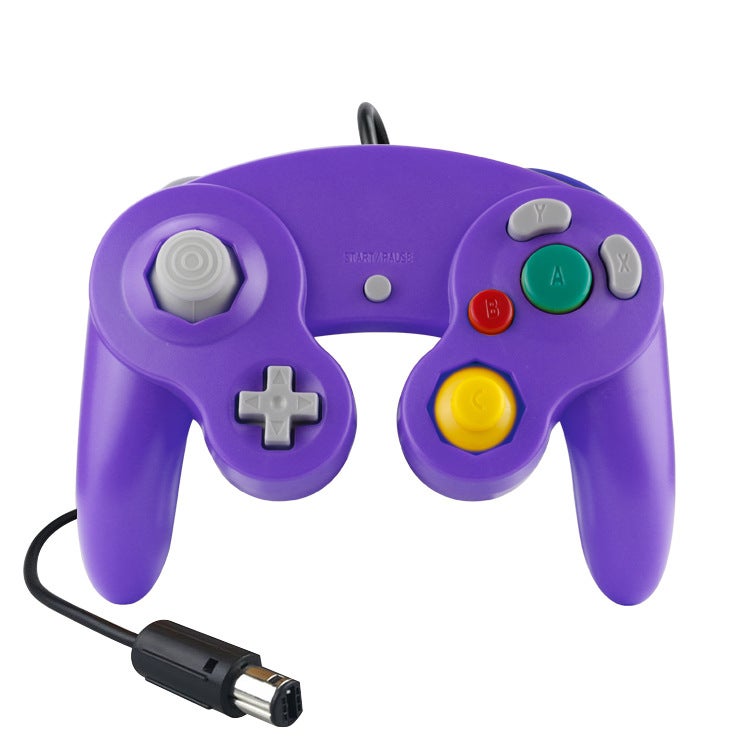 NGC Wired Controller Single Vibration Gamecube Purple 