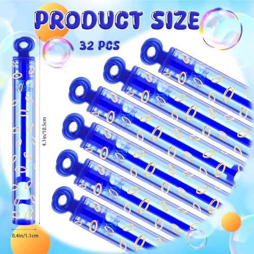 Rotatingpals 32 Pcs Gold Ring Print Bubble Wands Bubbles Party Favors for Adult Summer Activity Birthday Gifts Carnival Goody Bag Stuffers Wedding Supplies - Image 5