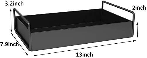 Indian Decor 28177 Bathroom Vanity Tray Kitchen Countertop Storage Shelf Coffee Table Decorative Tray Cosmetic Organizer Display Holder Black - Image 5