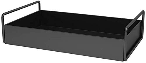 Indian Decor 28177 Bathroom Vanity Tray Kitchen Countertop Storage Shelf Coffee Table Decorative Tray Cosmetic Organizer Display Holder Black - Image 1