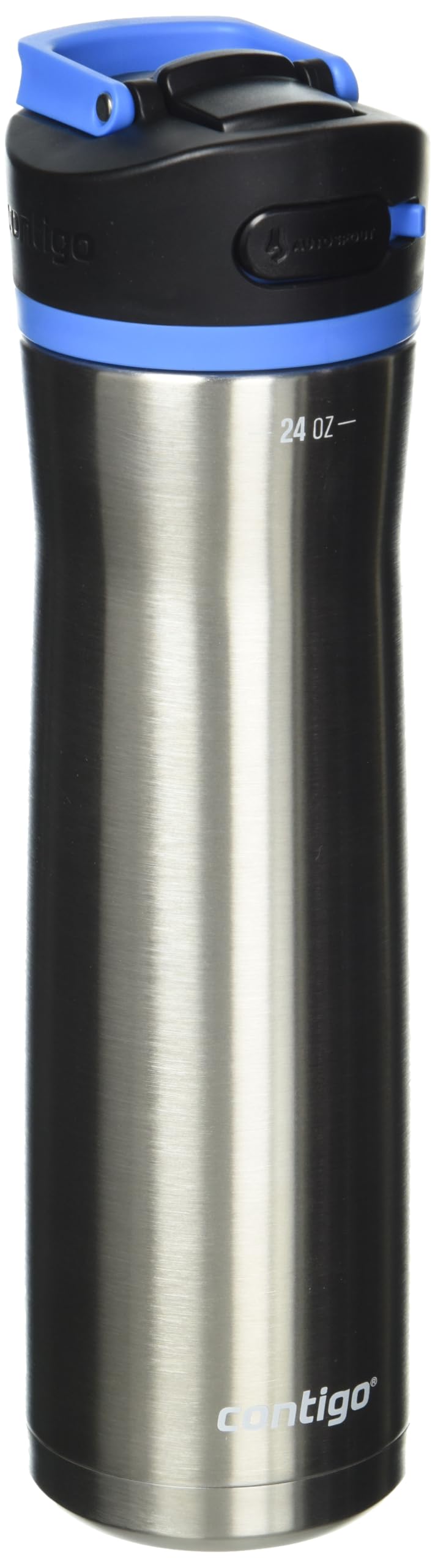 Contigo Ashland Water Bottle  24 oz  Stainless Steel w/Blue Poppy - Image 1