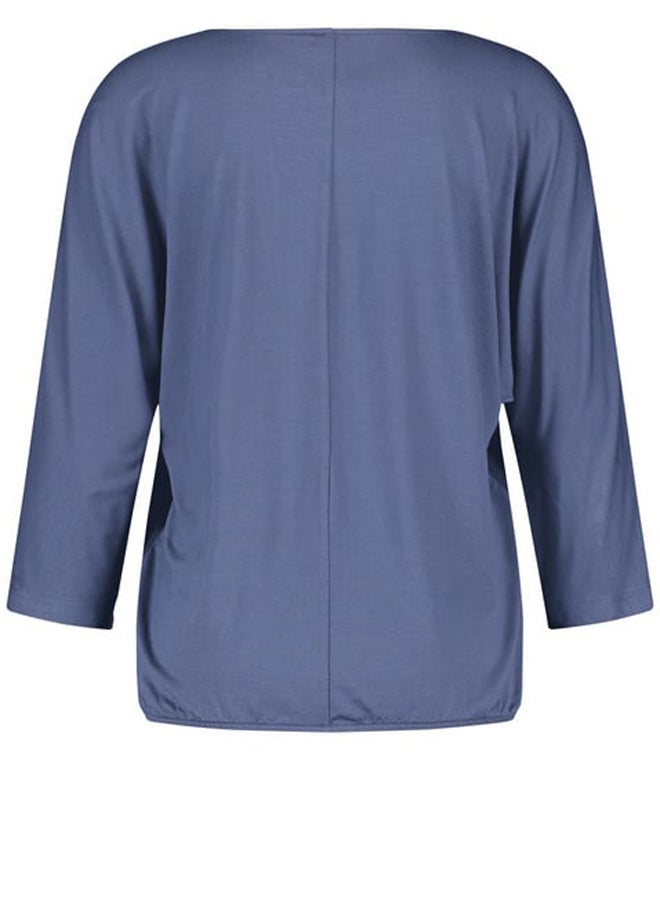 GERRY WEBER Blouse top with fabric panelling and a front print  - Image 2