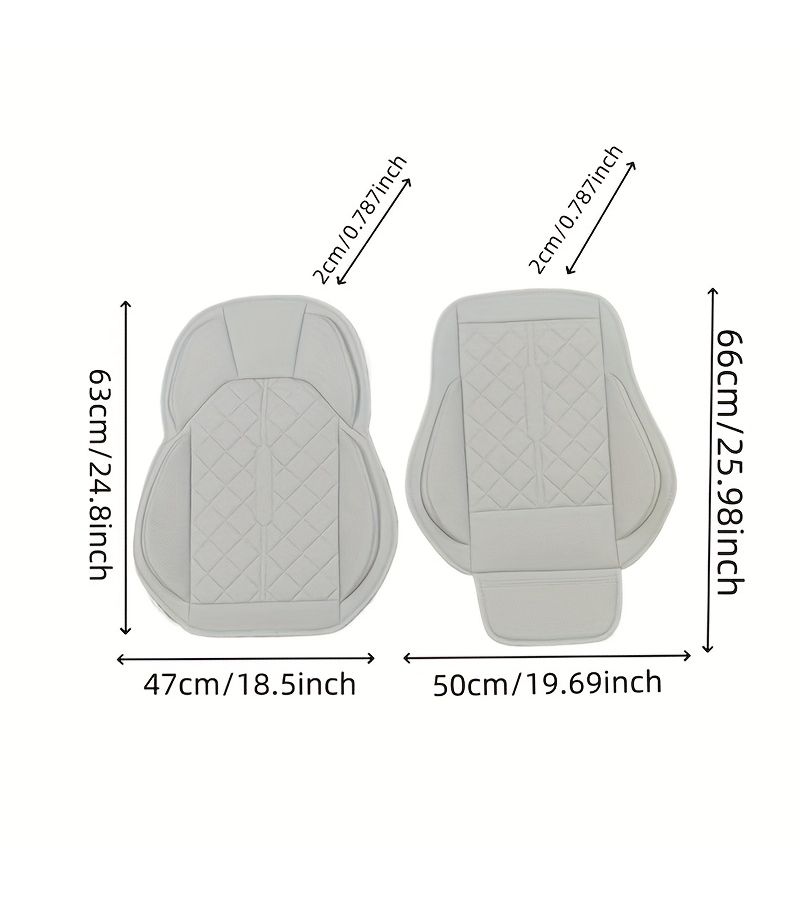 Burgundy Car Front And Rear Seat Cushions With Perforated PU Leather Upholstery And Wing Shaped Side Supports For Ergonomically Enhanced Driving Comfort And Durable Protection - Image 1
