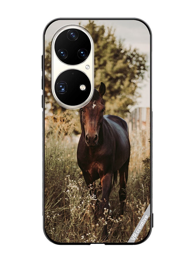 VR CREATIVE Protective Case Cover For Huawei P50 Pro Brownie Horse Design Multicolour - Image 1