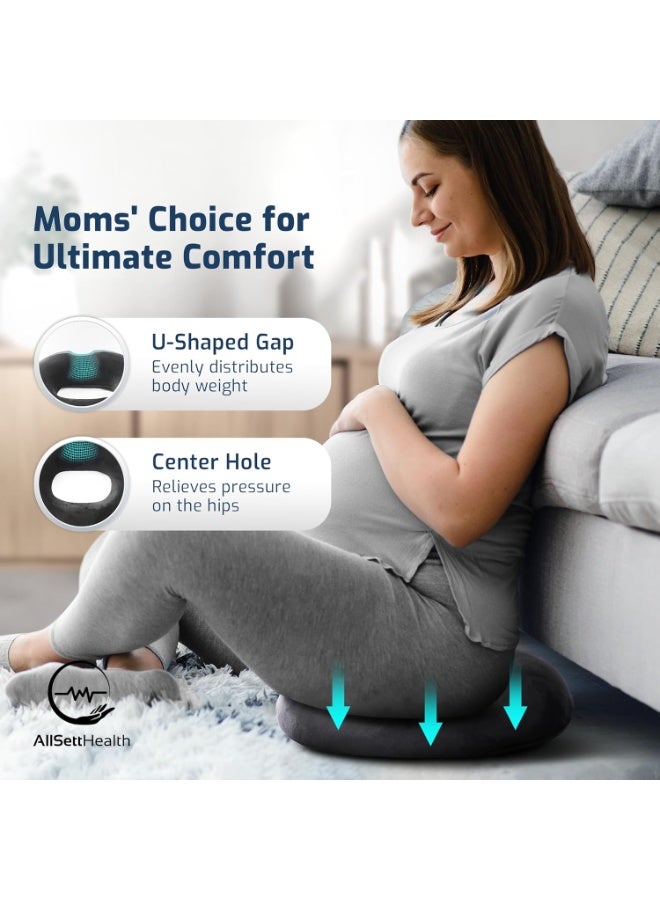 Donut Seat Cushion for Tailbone Pain Relief with Non Slip Washable Cover – Pillow for Hemorrhoids, Bed Sores, Postpartum and Coccyx Support - Image 4