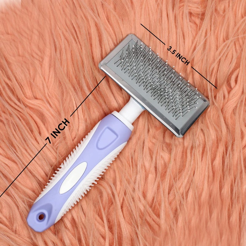 BOXO Grooming & Cleaning Slicker Brush Comb with Handle for Dogs - 1 Pcs - Image 2