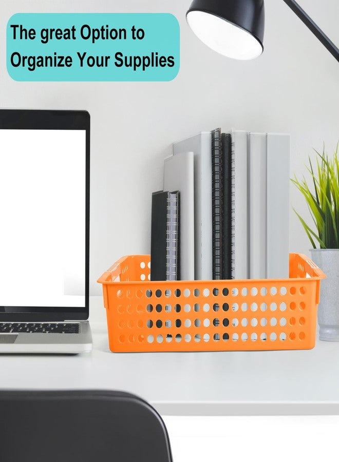 Cptoion Turn in Trays Classroom,4 Pack Paper Trays for Classroom,Plastic Storage Baskets with Handles,Colorful Classroom Organization and Storage Paper Tray Holds for Drawers, Office, Home (4 Color) - Image 4