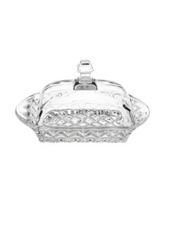 Glassware Glass cake plate with base and glass lid 18*10 cm  - Image 1