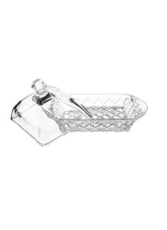 Glassware Glass cake plate with base and glass lid 18*10 cm  - Image 3