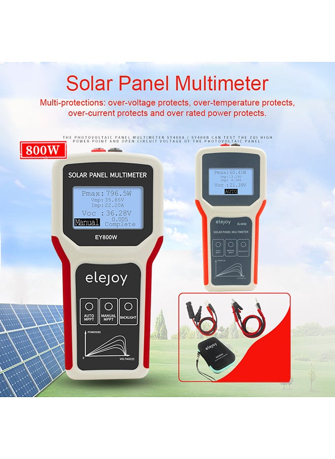 Generic Upgrades Handheld Portable Photovoltaic Panel Power Supplys Multimeter Auto Manual Detection with LCD Display Screen  - Image 3