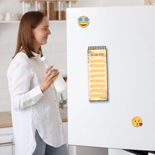 Yey Paper Magnetic Refrigerator Memo Pad, Orange Fancy Design Fridge Magnet Notepad, Multipurpose Memopad, Size 3x8 inches, 50 pages - Image 4
