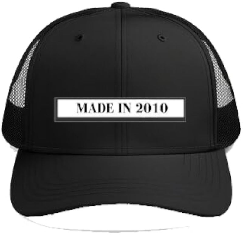 MADE IN 2010 Plain unisex baseball cap Black