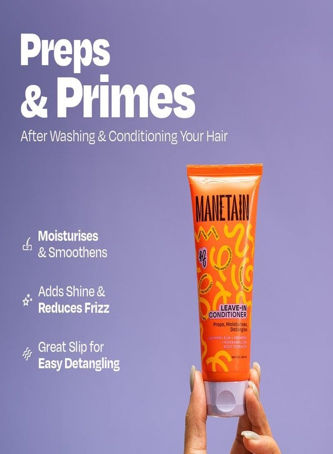 MANETAIN Leave-in Conditioner for Curly Hair 100ml | Lightweight, Moisturizing & Curl-Enhancing | Frizz Control with Slippery Elm, Seaweed & Marshmallow Root Extracts | Hydrated, Defined, & Shiny Curls | - Image 2