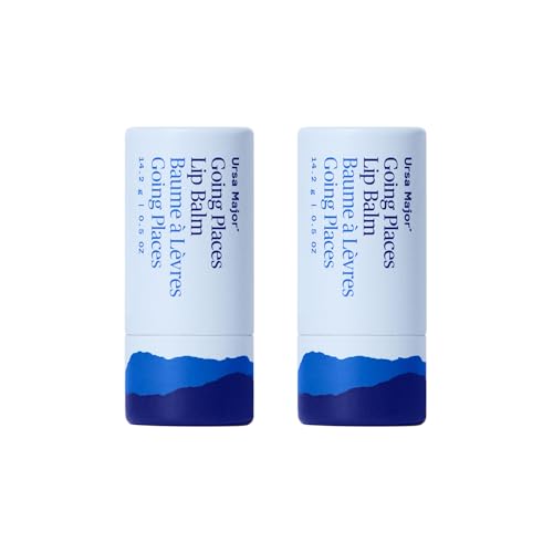 Ursa Major Going Places Lip Balm | Natural Lip Moisturizer for Cracked and Dry Lips | Hydrate, Soothe and Protect | Recyclable Cardboard Tube | 0.5 oz | 2-Pack - Image 1