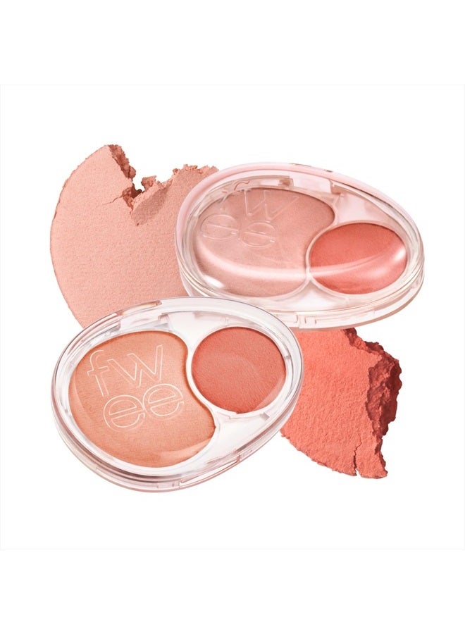 fwee Mellow Dual Blush | CR02 Baby Smile | Dual Color, Jelly Texture, 12 Colors, Longwear, Long-lasting | 7.2g - Image 1