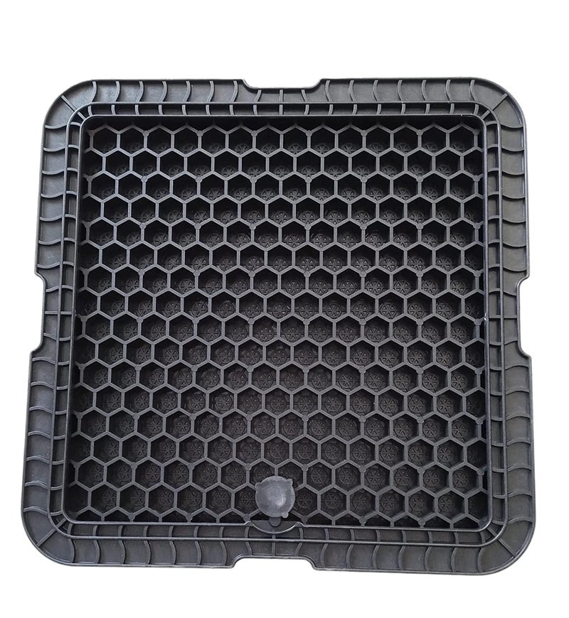 NOAHARK PVC Manhole Covers Superior Finish HighStrength AntiAging Manhole Cover Chamber Cover Sump Cover Chamber Dhakkan with Key Black 18 x 18 - Image 2