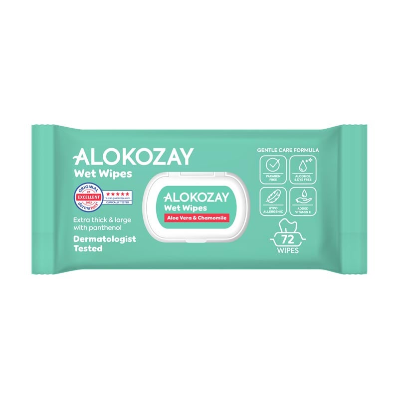 Alokozay Aloe Vera And Camomile Wet Wipes 72 Sheets - Image 1